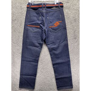Enyce Jeans Sz 32x32 Y2K Belted Embroidered HipHop Sean Combs‎ Co Dark Wash NWOT